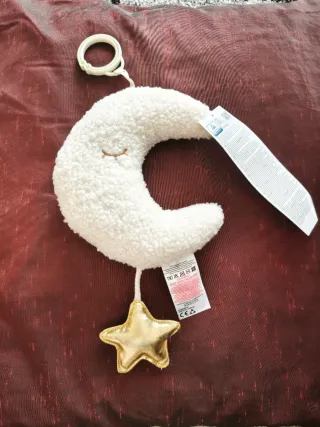 Peluche luna con stella per neonato