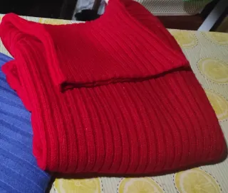 Jersey cuello alto rojo