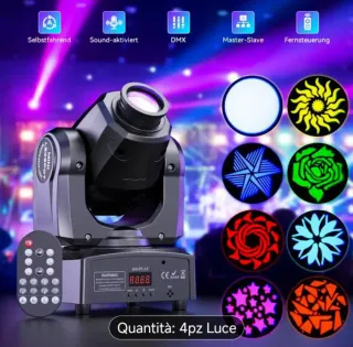 4 Teste Mobili DJ 150W DJ animazione