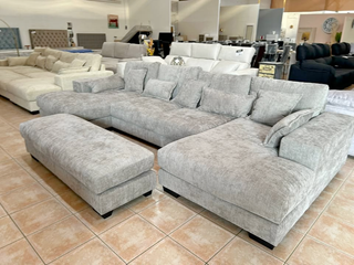 LIQUIDACION ULTIMA UNIDAD MEGA SOFA EN U CON PUFF