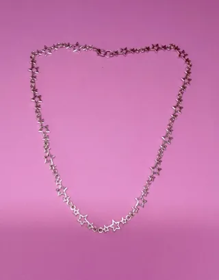 Gargantilla estrellas plateada