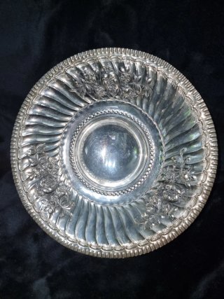 Panera antigua  plateada vintage