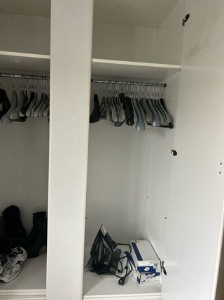 Armario blanco 3 puertas con cajones