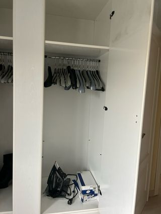 Armario blanco 3 puertas con cajones