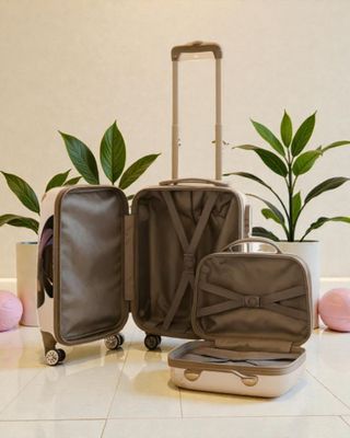 Conjunto Maleta Cabina y Neceser Mariposas