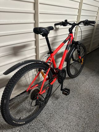 Bicicleta Montaña B'Twin Roja 10-15 años