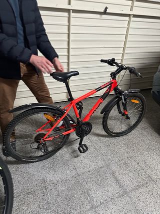 Bicicleta Montaña B'Twin Roja 10-15 años