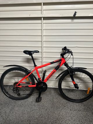 Bicicleta Montaña B'Twin Roja 10-15 años