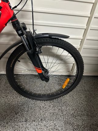 Bicicleta Montaña B'Twin Roja 10-15 años