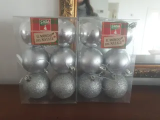 Palline Natale Argento Casa & Christmas