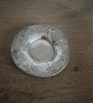 Bandeja redonda plata de ley