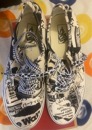 Vans Zapatillas Estampado Periódico Talla 44