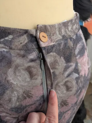 Falda tubo vintage flores talla 34