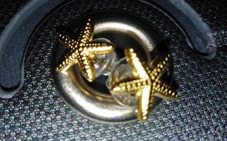 Aretes estrellas de mar acero inoxidable