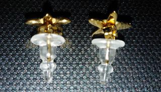 Aretes estrellas de mar acero inoxidable