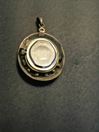 Colgante Reloj Plata Turquesas