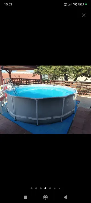 Piscina desmontable y filtros