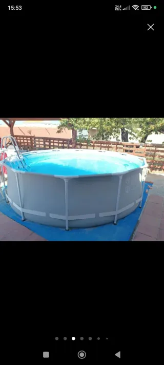Piscina desmontable y filtros