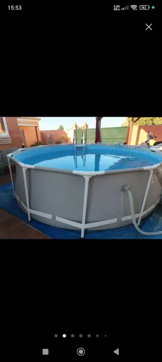 Piscina desmontable y filtros