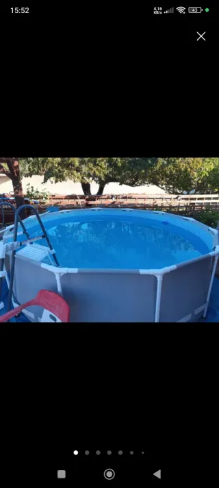 Piscina desmontable y filtros