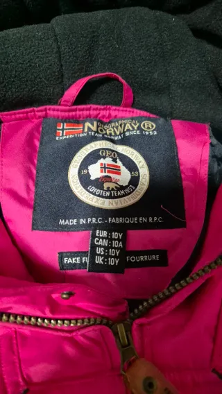 Parka Niña Norwey Talla 10 Nueva