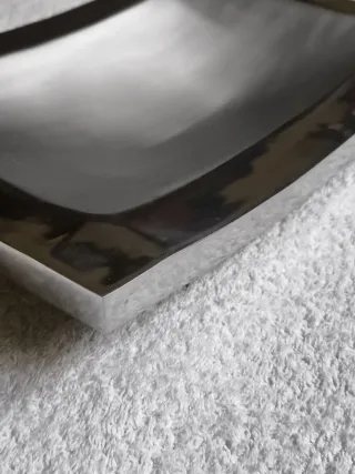 BONITO CENTRO DE MESA RECTANGULAR PLATEADO