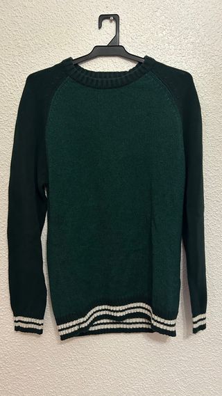 Jersey chico manga larga verde y negro