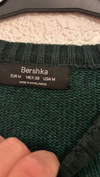 Jersey chico manga larga verde y negro