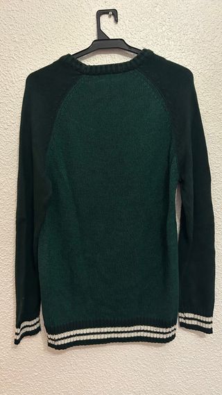 Jersey chico manga larga verde y negro