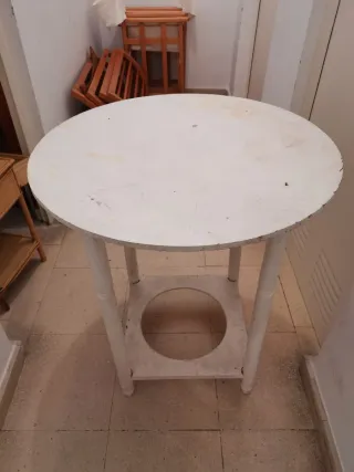 Mesa camilla redonda blanca
