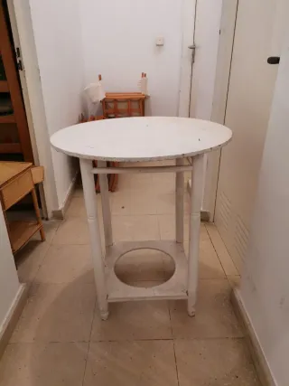 Mesa camilla redonda blanca