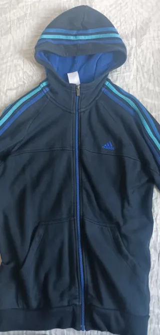 Chándal Adidas  original Negro  Azul y turquesa.