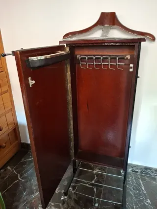 Galán de noche vintage madera y metal