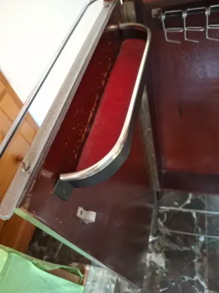 Galán de noche vintage madera y metal