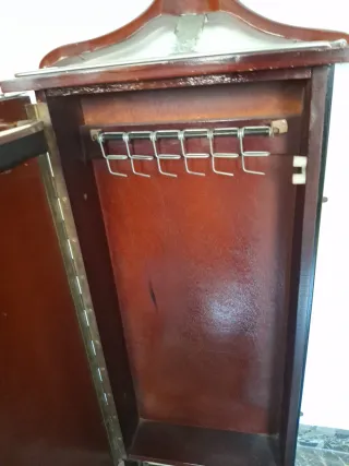 Galán de noche vintage madera y metal