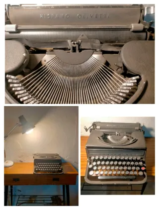 Máquina de escribir Hispano Olivetti antigua