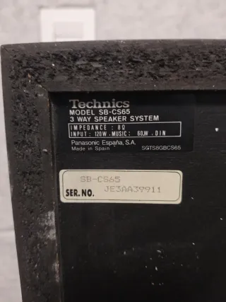 Altavoces Technics SB-CS65 Negros