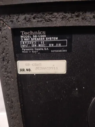 Altavoces Technics SB-CS65 Negros