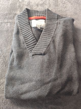 Jersey CANDA cuello pico gris XL