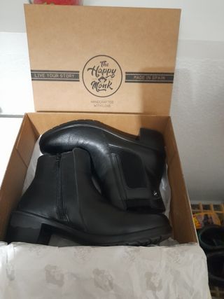 Botines The Happy Monk piel negros talla 39