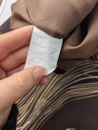 Falda midi gasa marrón estampada T.50