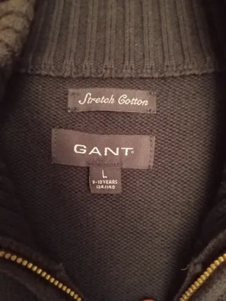 JERSEY GANT Cuello Alto Azul Oscuro T.9-10 AÑOS
