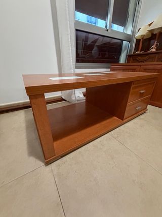 Mesa de centro madera y cristal