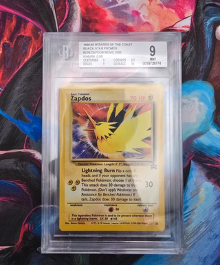 Carta Zapdos BGS 9 Wizards Black Star Promos