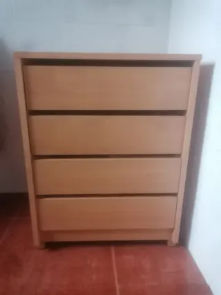 Cajonera de madera para armario