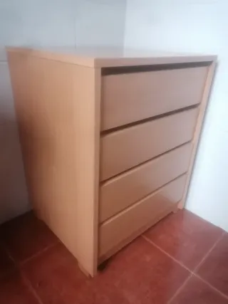 Cajonera de madera para armario