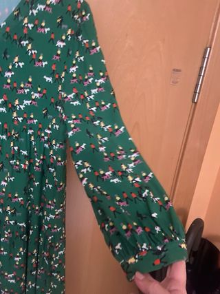 Vestido verde estampado