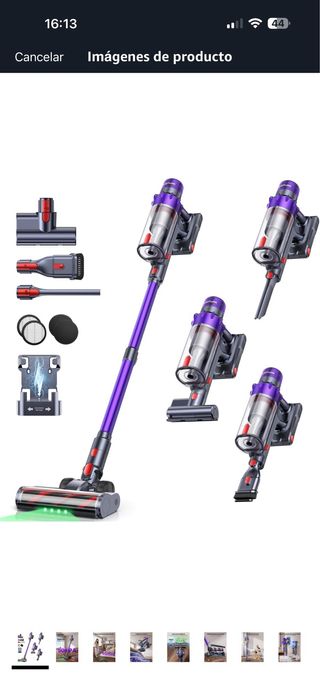 Aspiradora 50KPA/600W/65Min(ECO) Mejorada