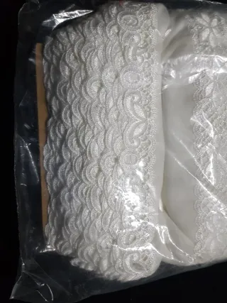 Juego Cortinas Vintage Encaje Blanco