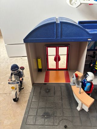Pack estación Policía PlayMobil+ Helicóptero+Coche